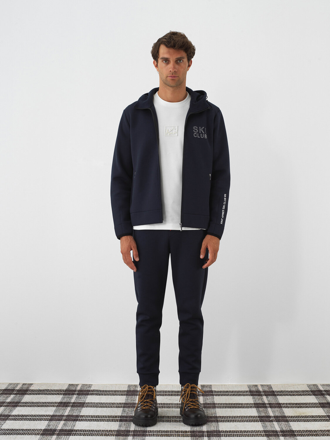 Lacivert Pamuk Dokulu Regular Fit Sweatmont (1)