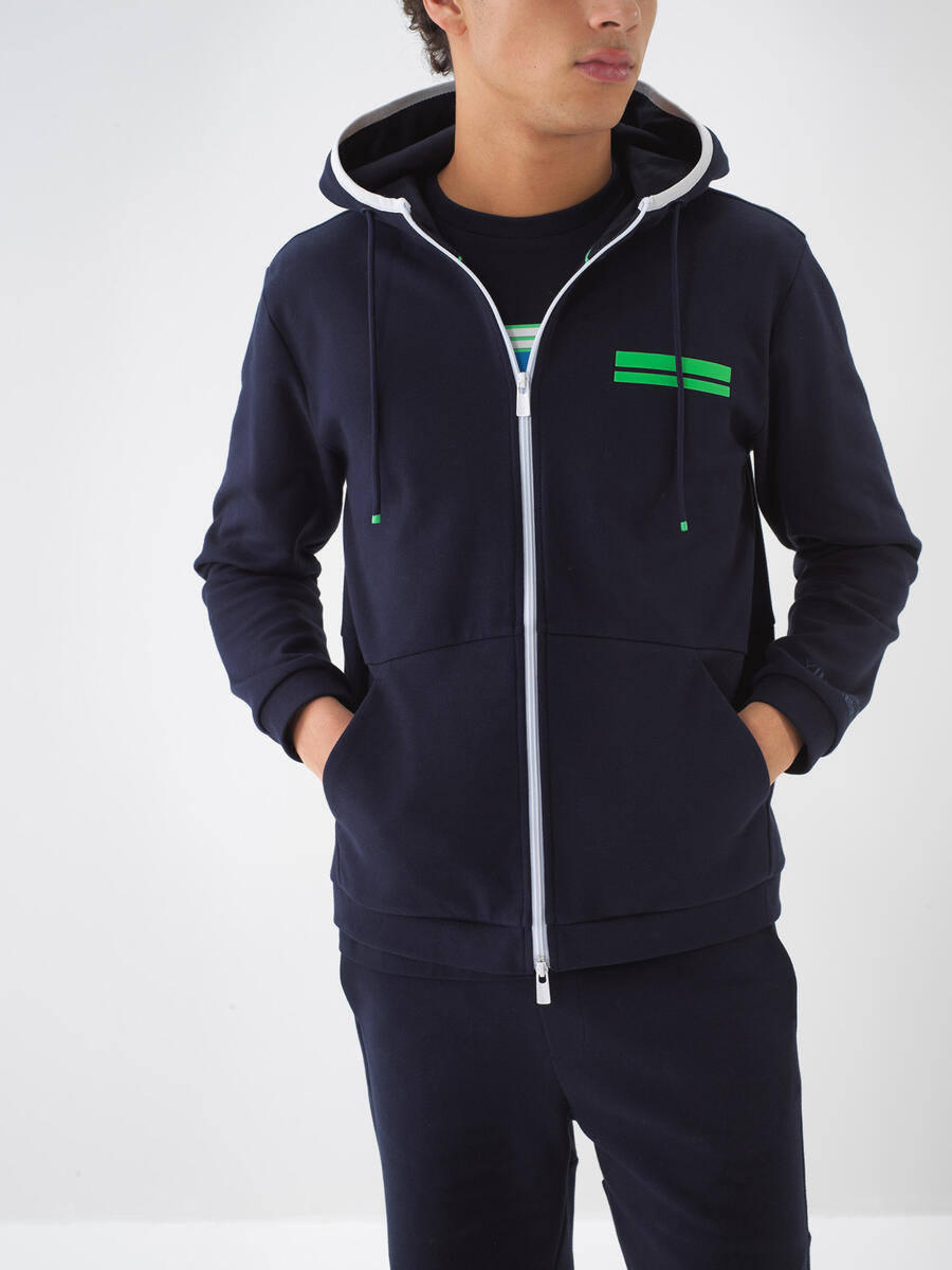 Lacivert Pamuk Dokulu Regular Fit Sweat Mont - 2