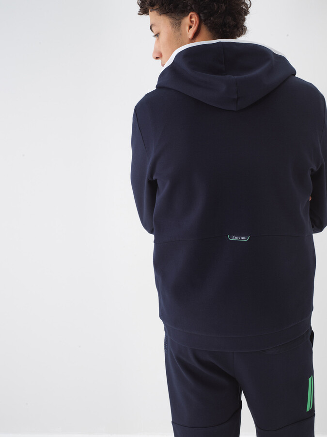 Lacivert Pamuk Dokulu Regular Fit Sweat Mont - 5