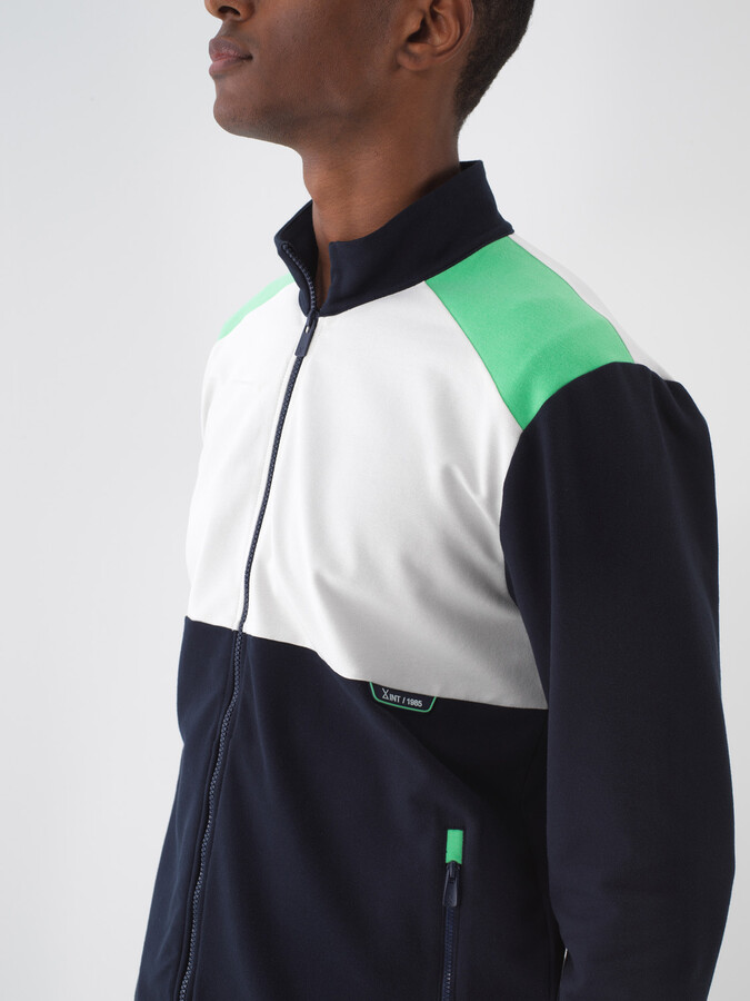 Lacivert Pamuk Dokulu Regular Fit Sweat Mont