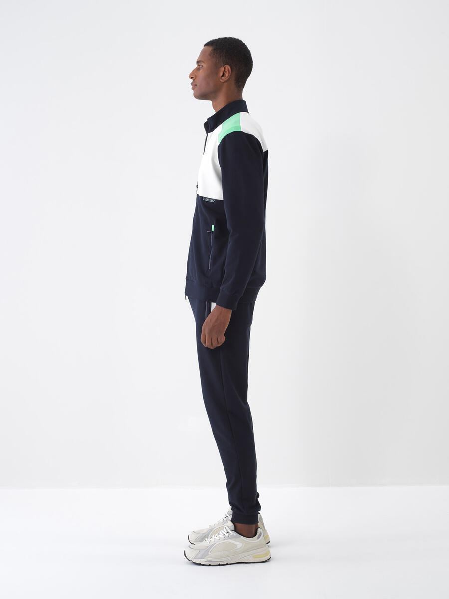 Lacivert Pamuk Dokulu Regular Fit Sweat Mont - 4
