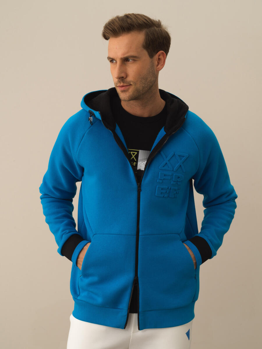 Mavi Regular Fit Kapüşonlu Pamuklu Sweat Mont - 1