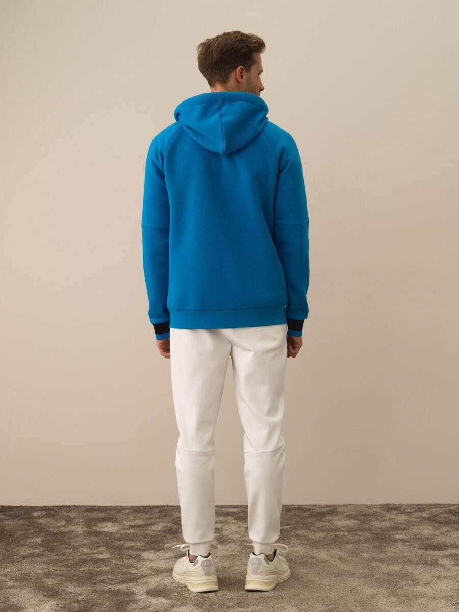 Mavi Regular Fit Kapüşonlu Pamuklu Sweat Mont - 4