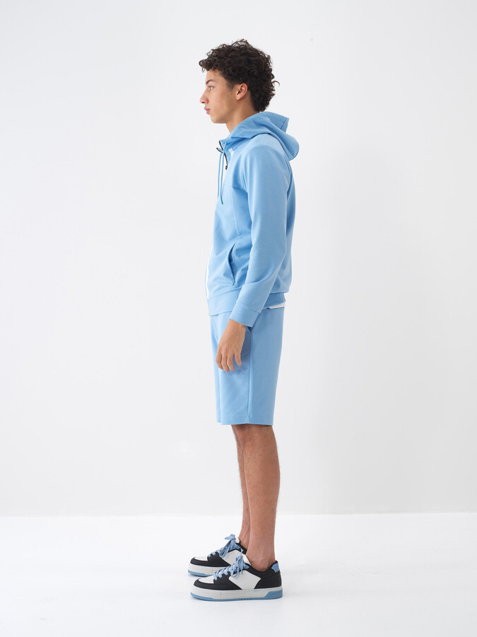 Mavi Pamuk Dokulu Slim Fit Sweat Mont - 4