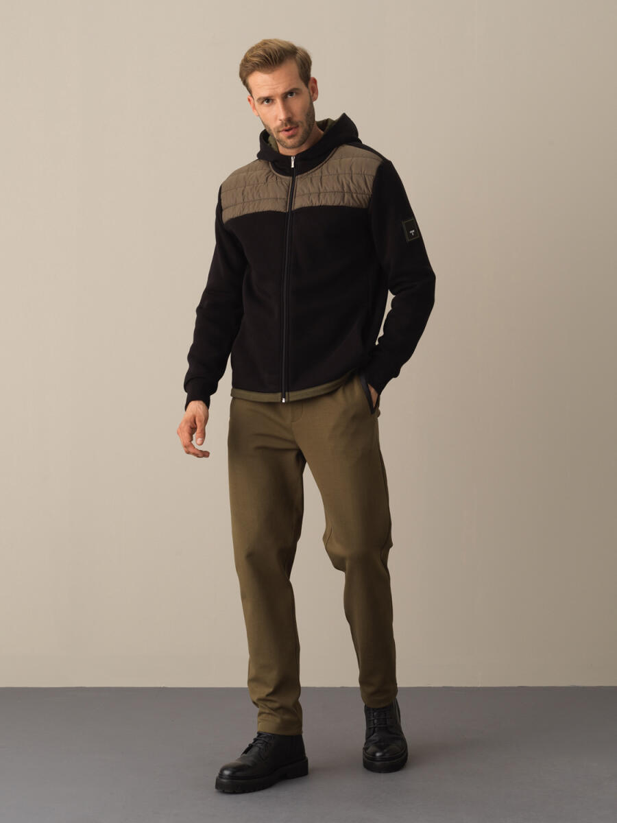 Siyah Regular Fit Kapüşonlu Pamuklu Sweat Mont - 2