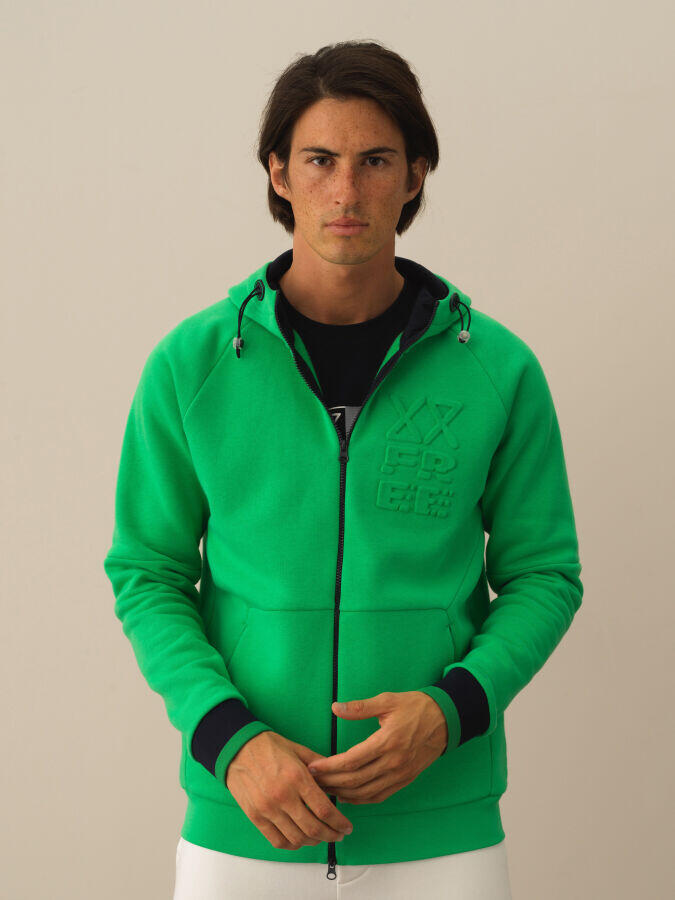 Xint Toptan Yeşil Pamuk Dokulu Regular Fit Sweatmont