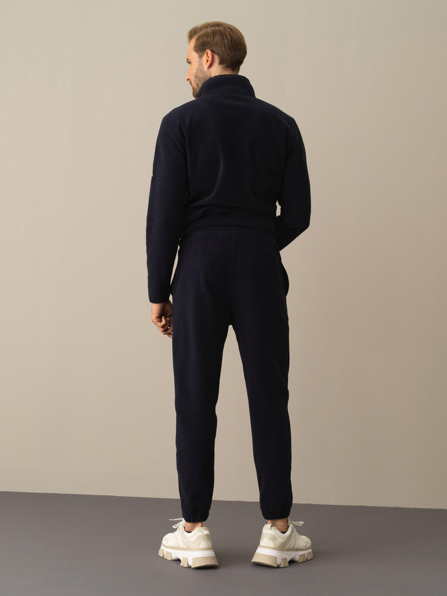 Lacivert Formunu Koruyan Regular Fit Polar Sweat Pantolon - 4