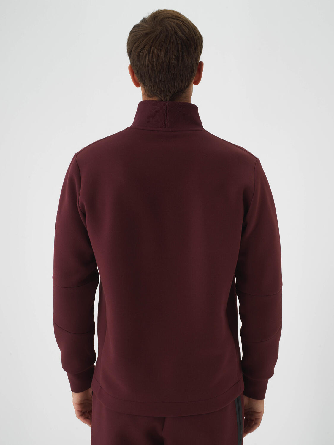 Bordo Pamuk Dokulu Regular Fit Sweatshirt - 4