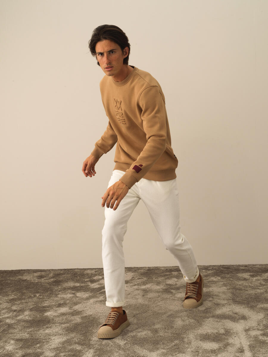 Camel Pamuk Dokulu Regular Fit Sweatshirt