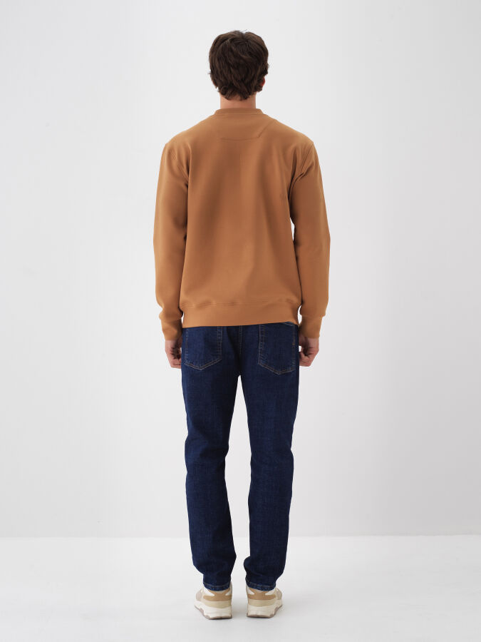 Camel Pamuk Dokulu Regular Fit Sweatshirt - Xint