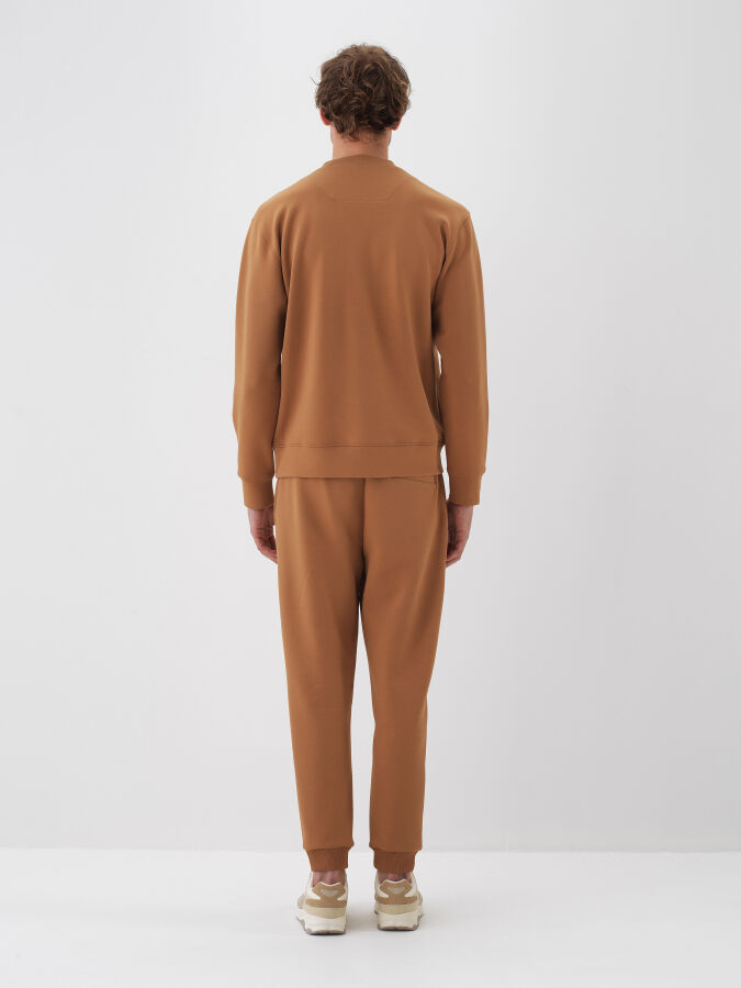 Camel Pamuk Dokulu Regular Fit Sweatshirt - Xint