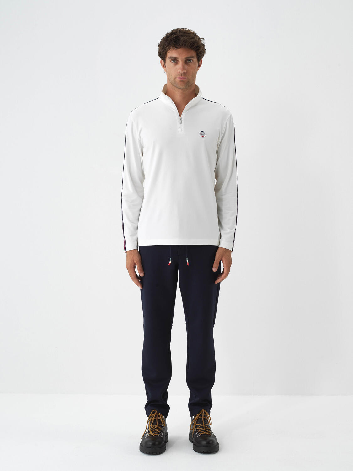 Ekru Esnek Dokulu Regular Fit Sweatshirt - 2