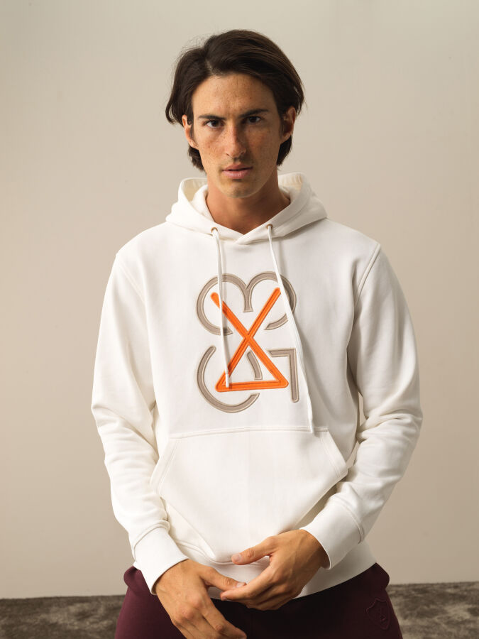 Ekru Pamuk Dokulu Regular Fit Sweatshirt - Xint