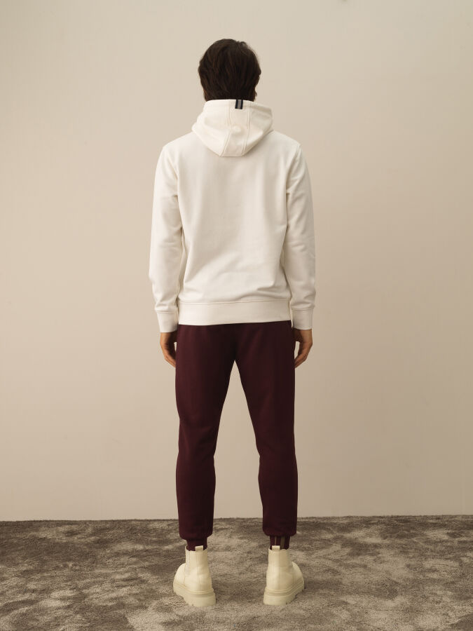 Ekru Pamuk Dokulu Regular Fit Sweatshirt - Xint