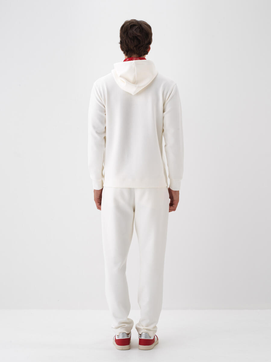 Ekru Pamuk Dokulu Regular Fit Sweatshirt - 4