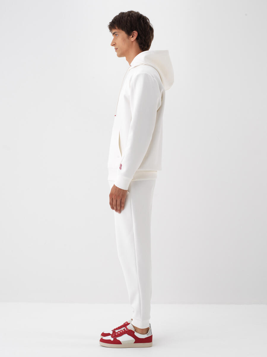 Ekru Pamuk Dokulu Regular Fit Sweatshirt - 3