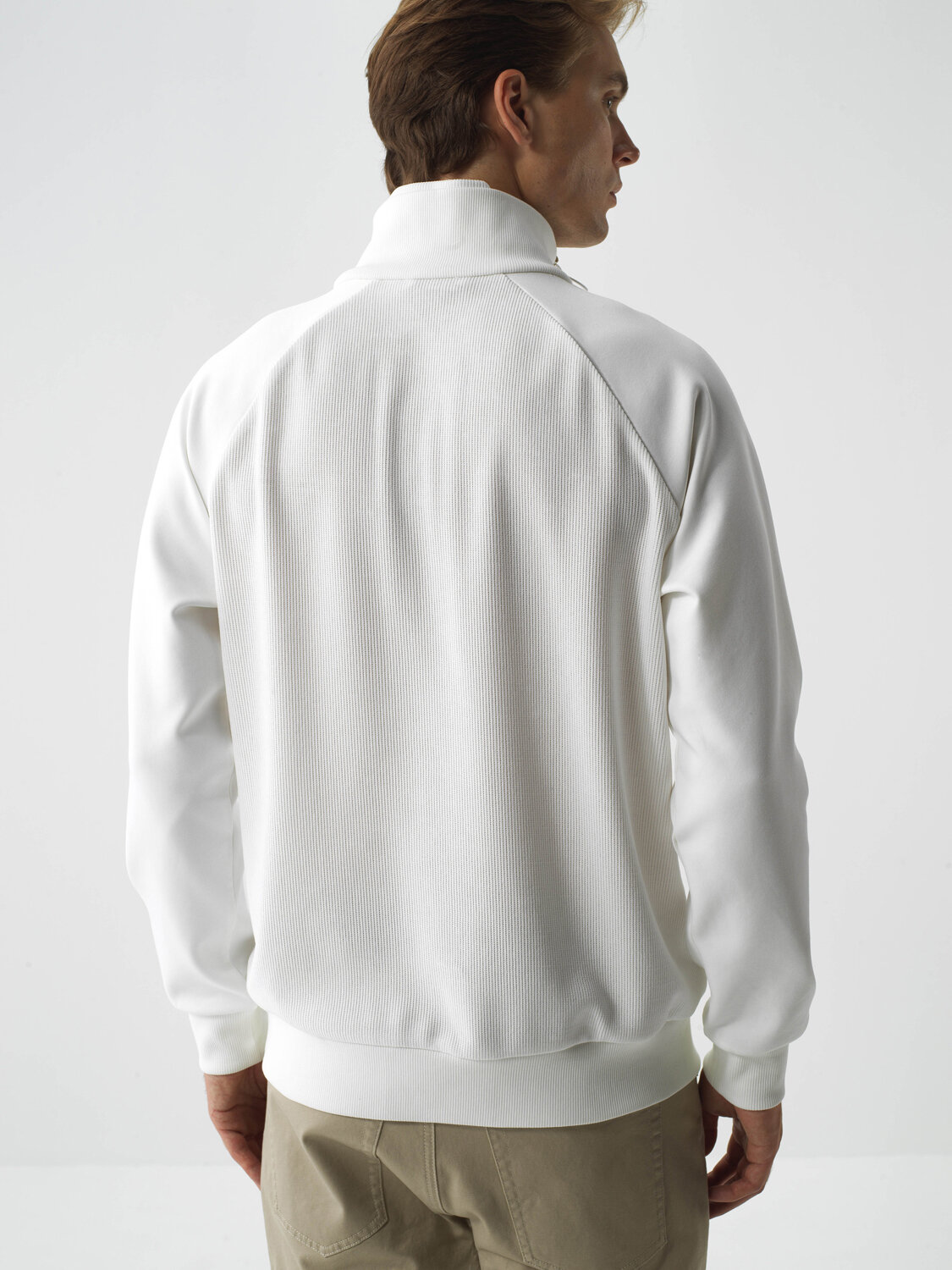 Ekru Pamuk Dokulu Regular Fit Sweatshirt - Xint