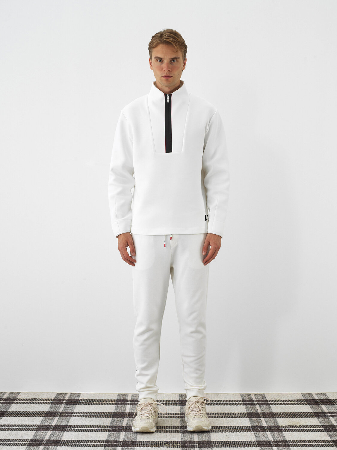 Ekru Pamuk Dokulu Regular Fit Sweatshirt - Xint