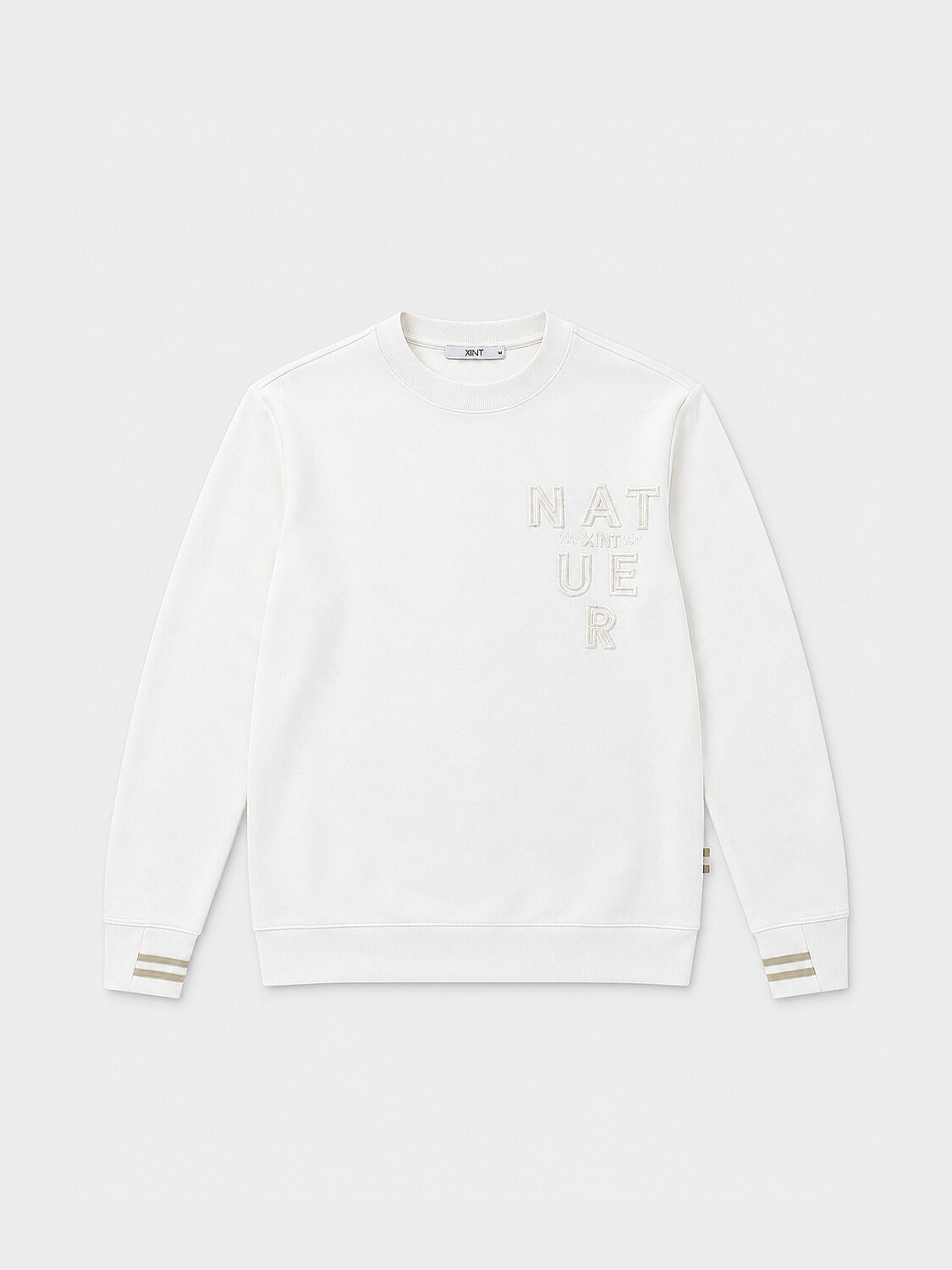 Ekru Pamuk Dokulu Regular Fit Sweatshirt