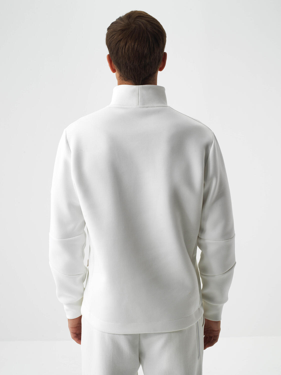 Ekru Pamuk Dokulu Regular Fit Sweatshirt - 4