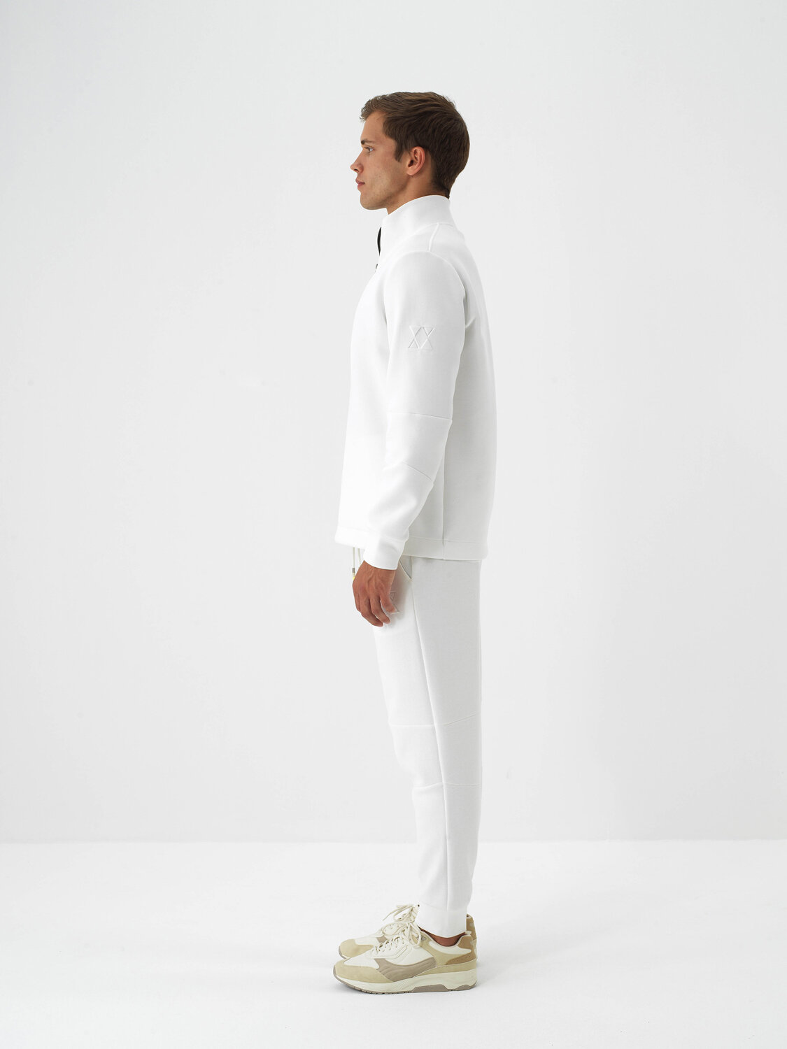 Ekru Pamuk Dokulu Regular Fit Sweatshirt - Xint