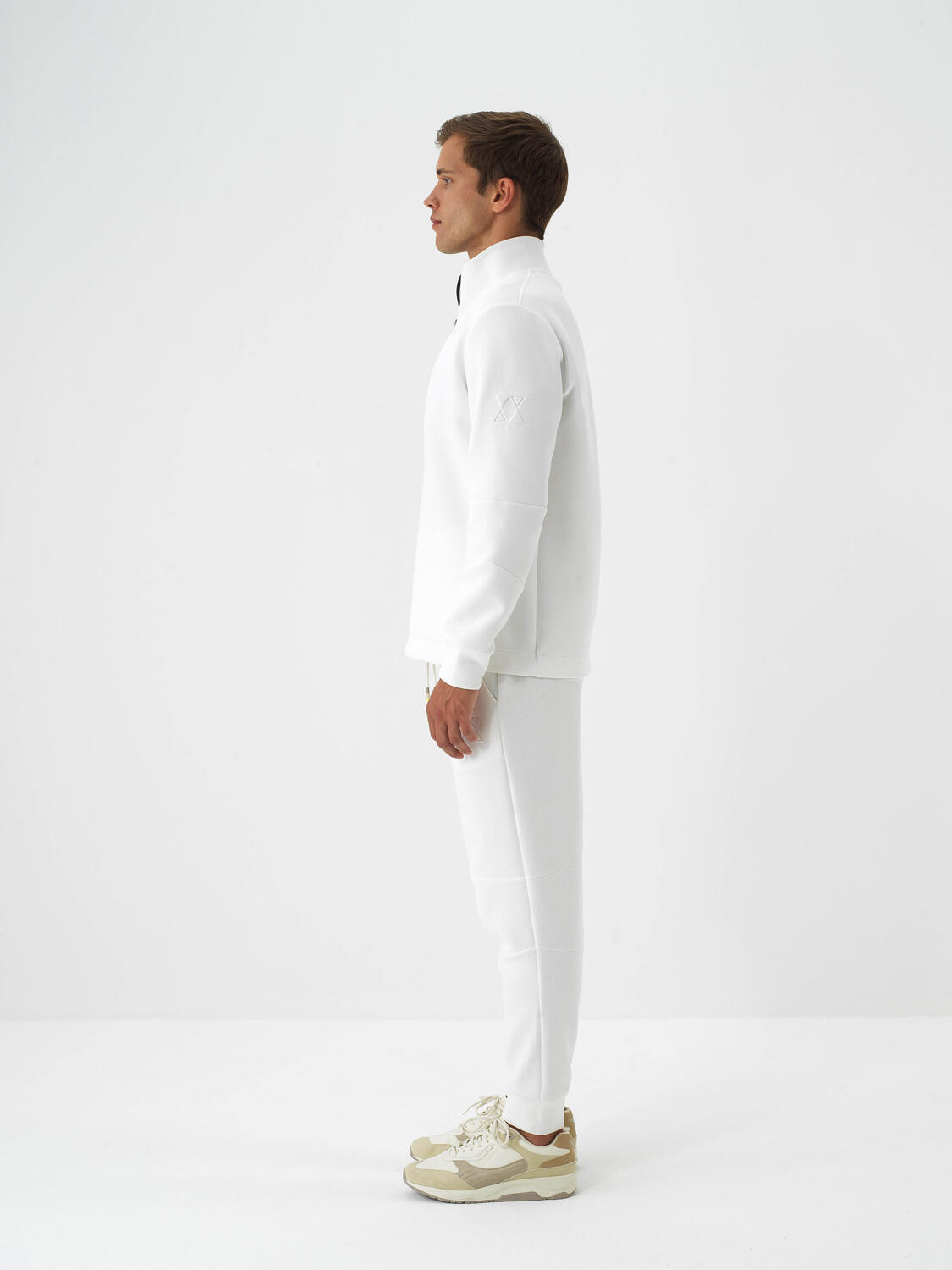 Ekru Pamuk Dokulu Regular Fit Sweatshirt - 3