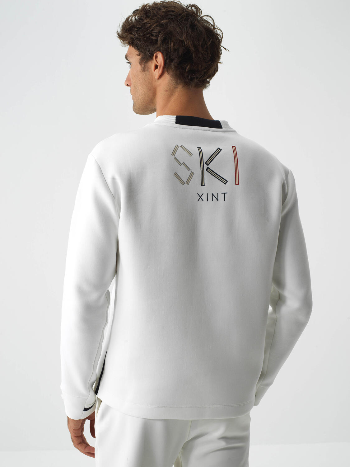 Ekru Pamuk Dokulu Regular Fit Sweatshirt - 5