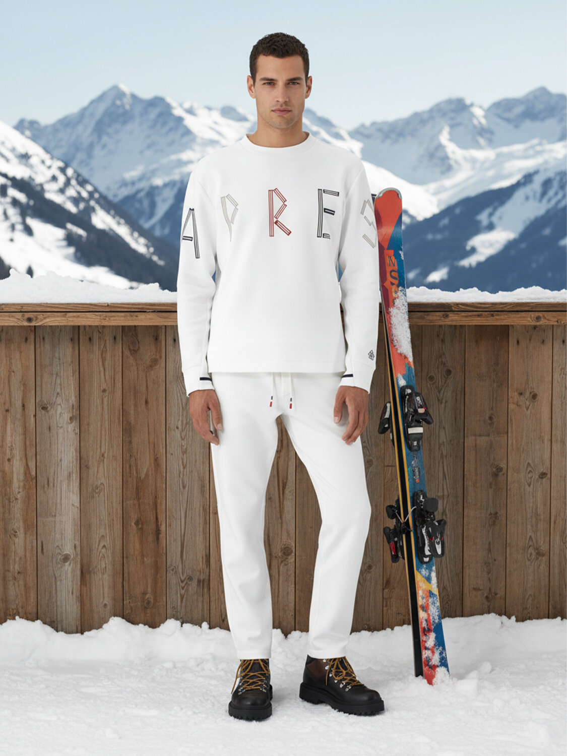 Ekru Pamuk Dokulu Regular Fit Sweatshirt - Xint