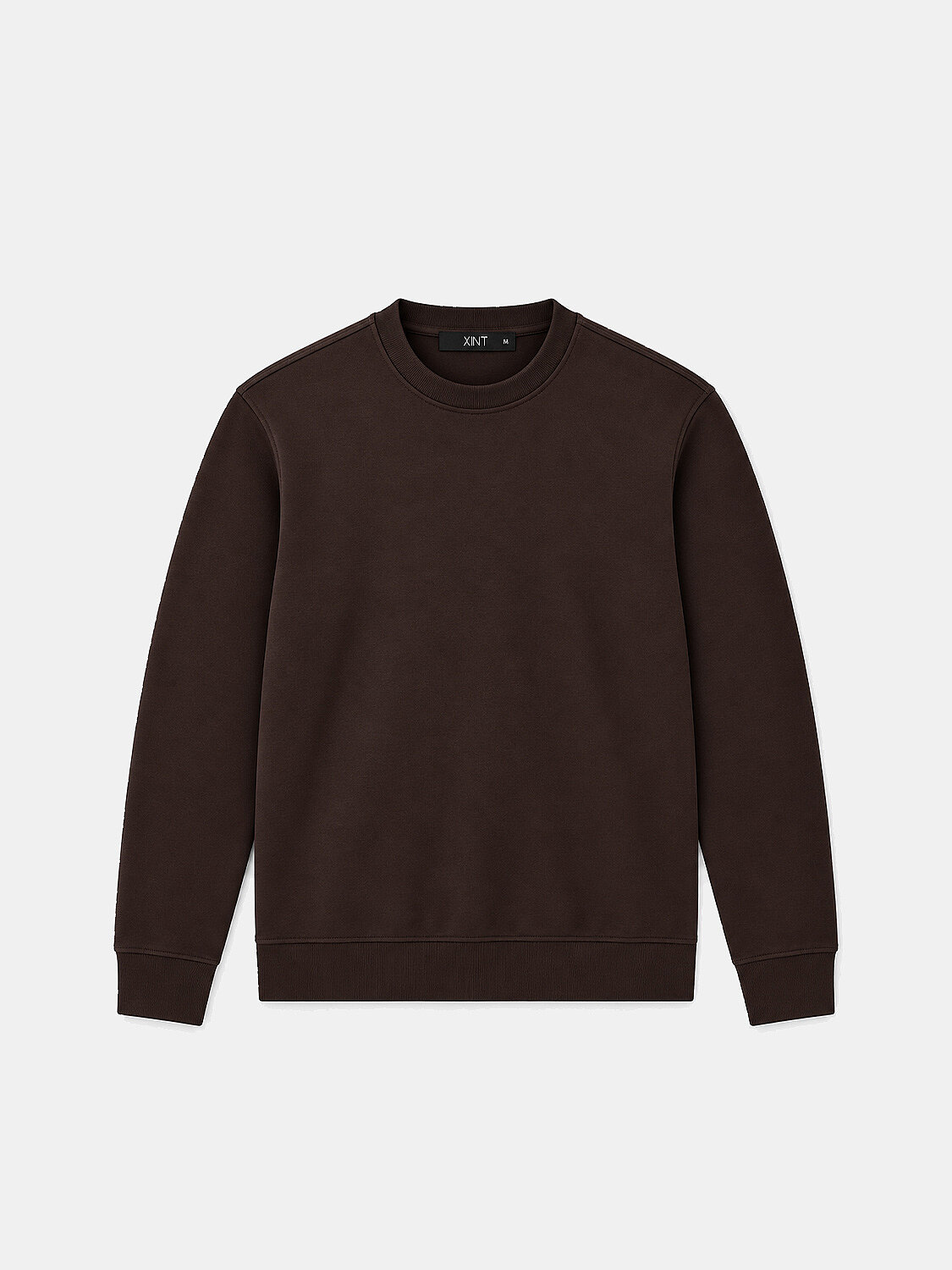 Kahverengi Regular Fit Bisiklet Yaka Pamuklu Sweatshirt - 1