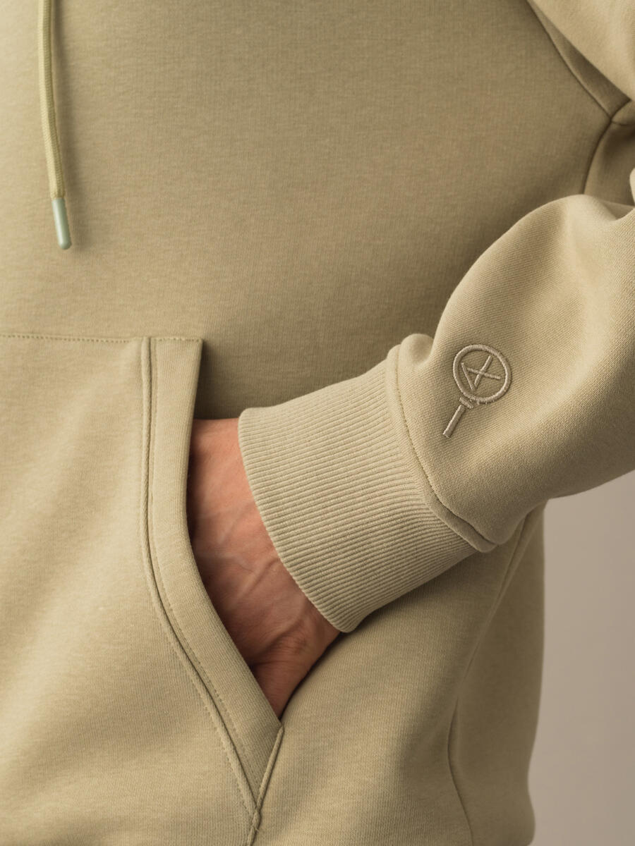 Yeşil Pamuk Dokulu Oversize Basic Sweatshirt - 3