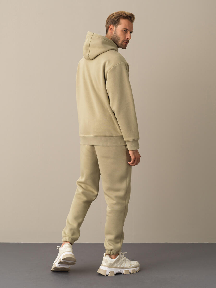 Yeşil Pamuk Dokulu Oversize Basic Sweatshirt - 6