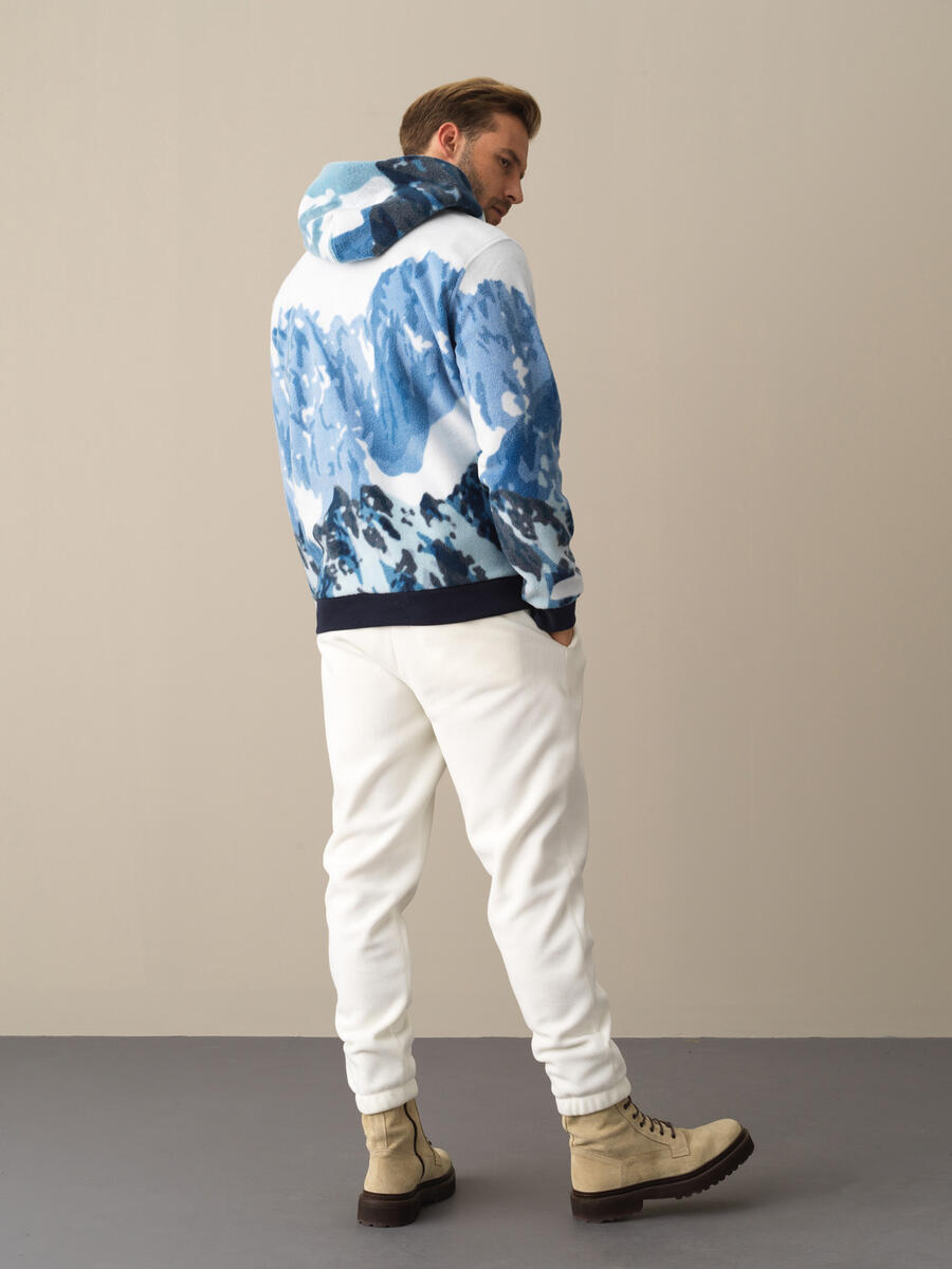 Mavi Formunu Koruyan Regular Fit Polar Sweatshirt - 5