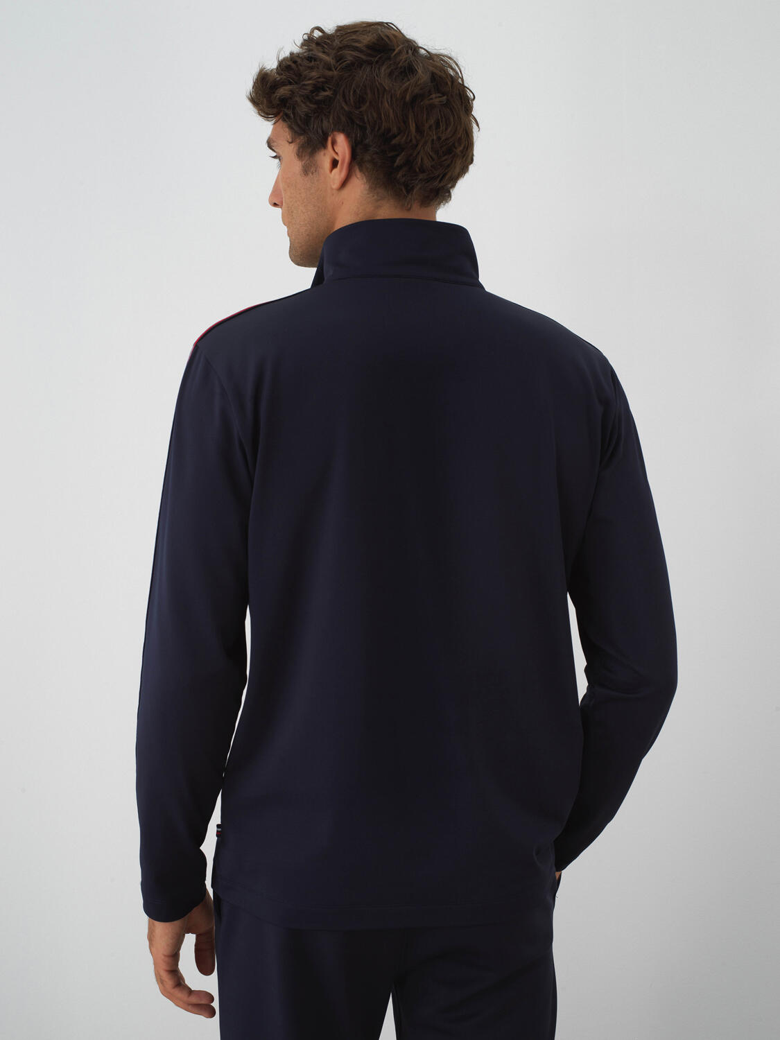 Lacivert Esnek Dokulu Regular Fit Sweatshirt - 4