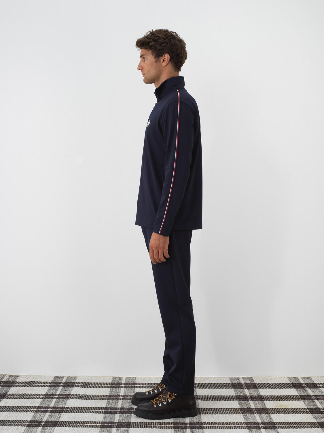 Lacivert Esnek Dokulu Regular Fit Sweatshirt - 3