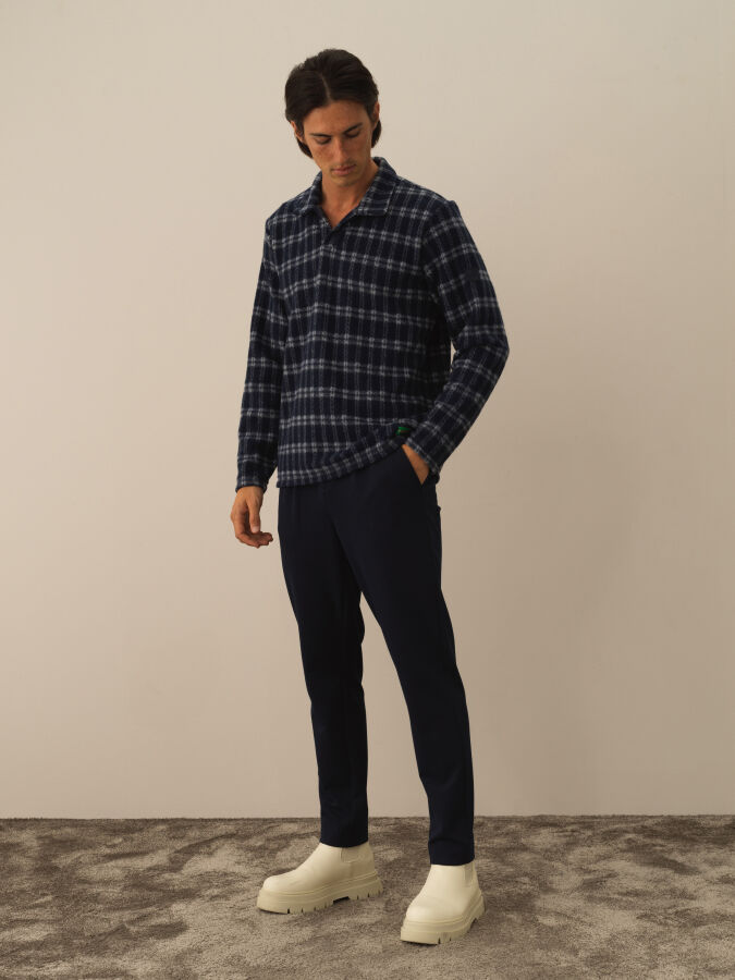 Lacivert Formunu Koruyan Regular Fit Sweatshirt - Xint