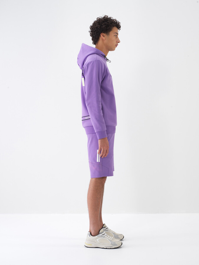 Lila Pamuk Dokulu Regular Fit Sweatshirt - 3