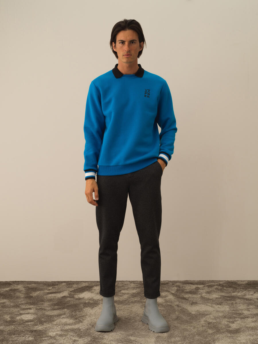 Mavi Pamuk Dokulu Regular Fit Sweatshirt - 2