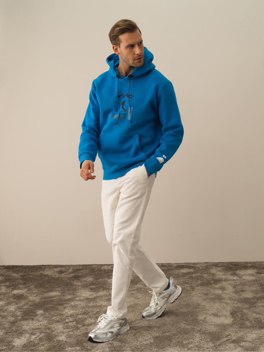 Mavi Pamuk Dokulu Regular Fit Sweatshirt - 2