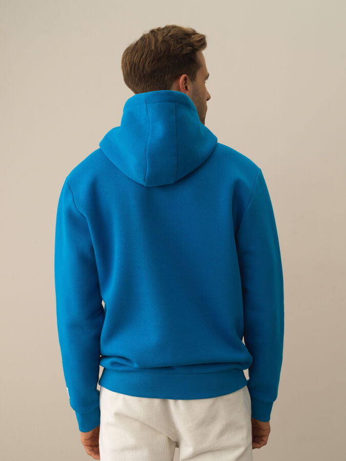 Mavi Pamuk Dokulu Regular Fit Sweatshirt - Xint