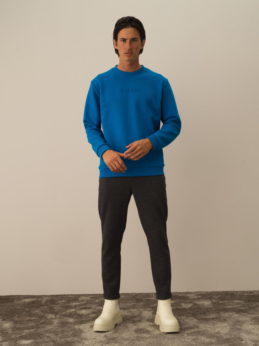 Mavi Pamuk Dokulu Regular Fit Sweatshirt - 2