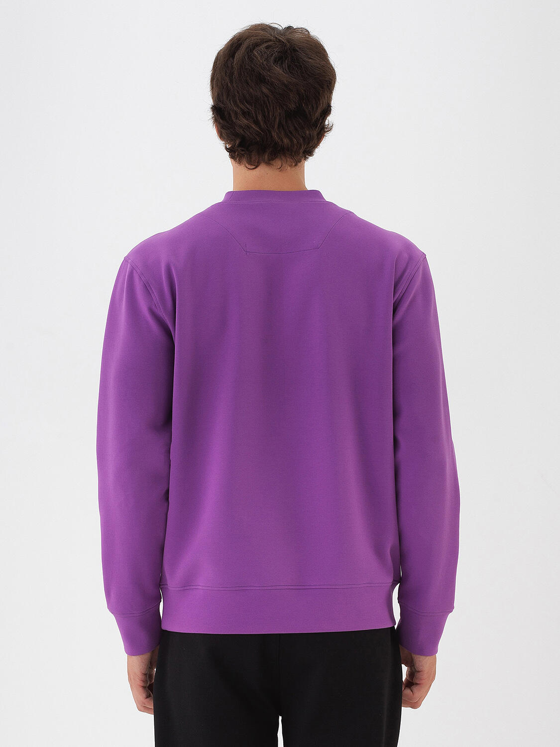 Mor Pamuk Dokulu Regular Fit Sweatshirt - 4