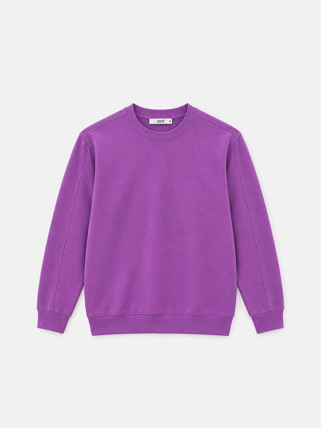 Mor Regular Fit Bisiklet Yaka Pamuklu Sweatshirt - 1