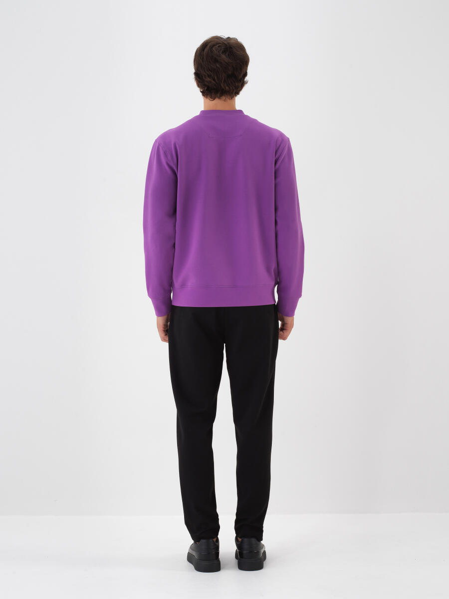 Mor Pamuk Dokulu Regular Fit Sweatshirt - 5