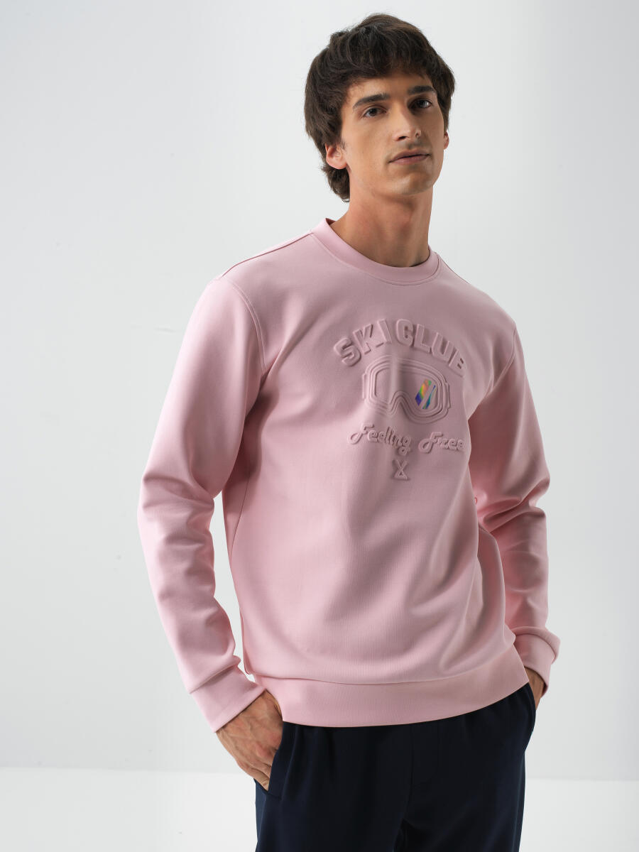 Pamuklu Baskılı Sweatshirt - 1