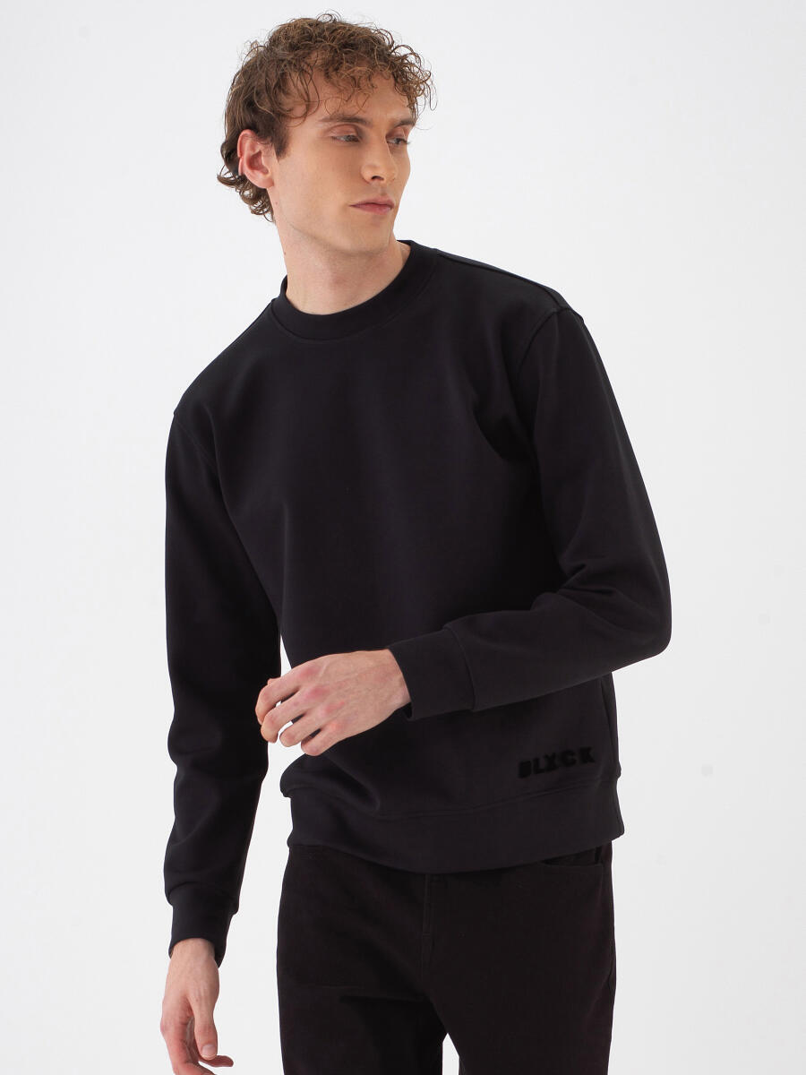 Pamuklu Baskılı Sweatshirt - 1