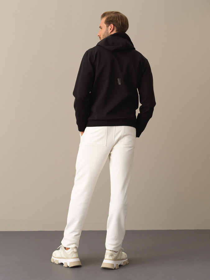 Siyah Pamuk Dokulu Regular Fit Sweatshirt - Xint