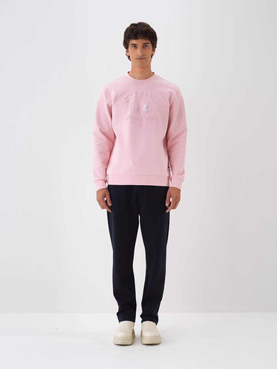 Pembe Pamuk Dokulu Regular Fit Sweatshirt