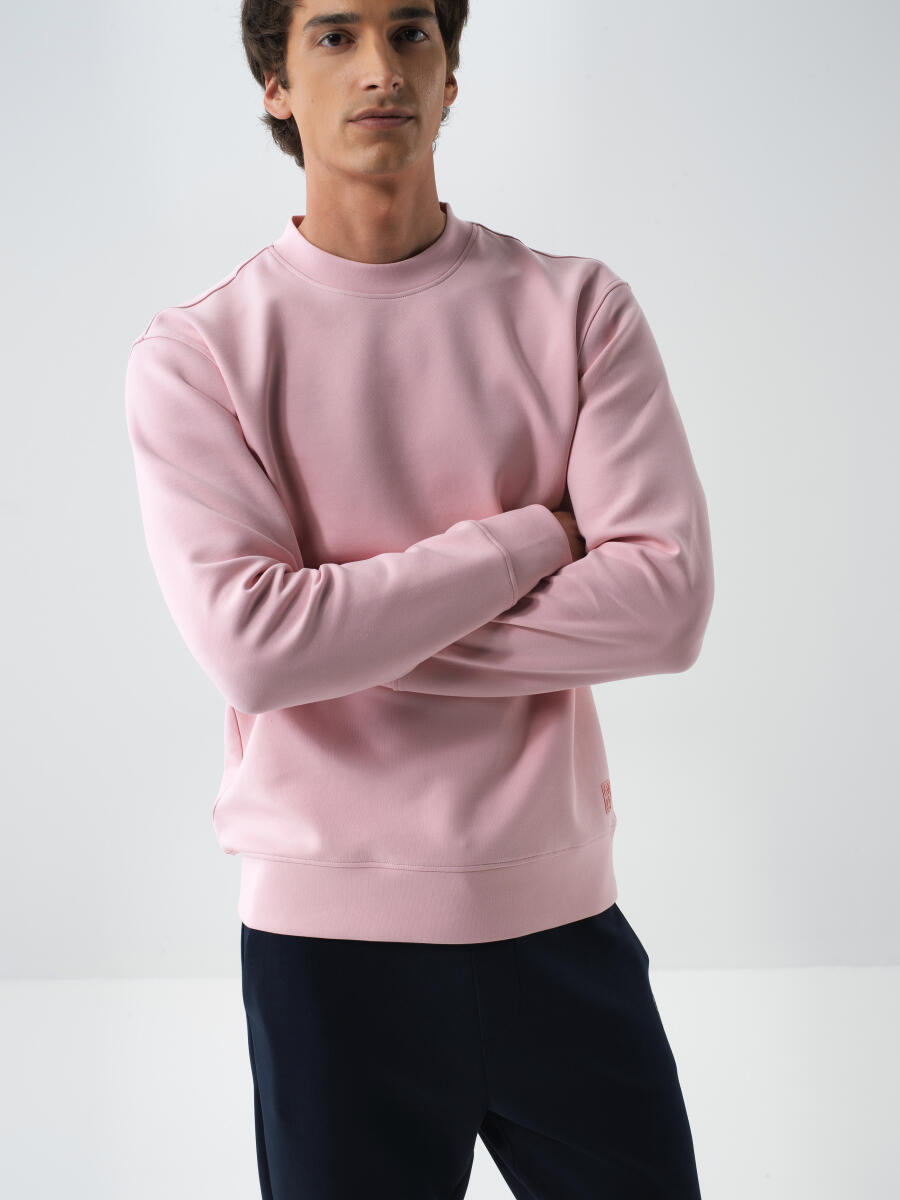 Pembe Pamuk Dokulu Regular Fit Sweatshirt