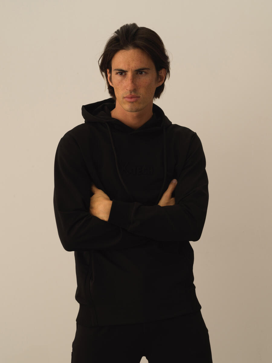 Siyah Pamuk Dokulu Regular Fit Sweatshirt