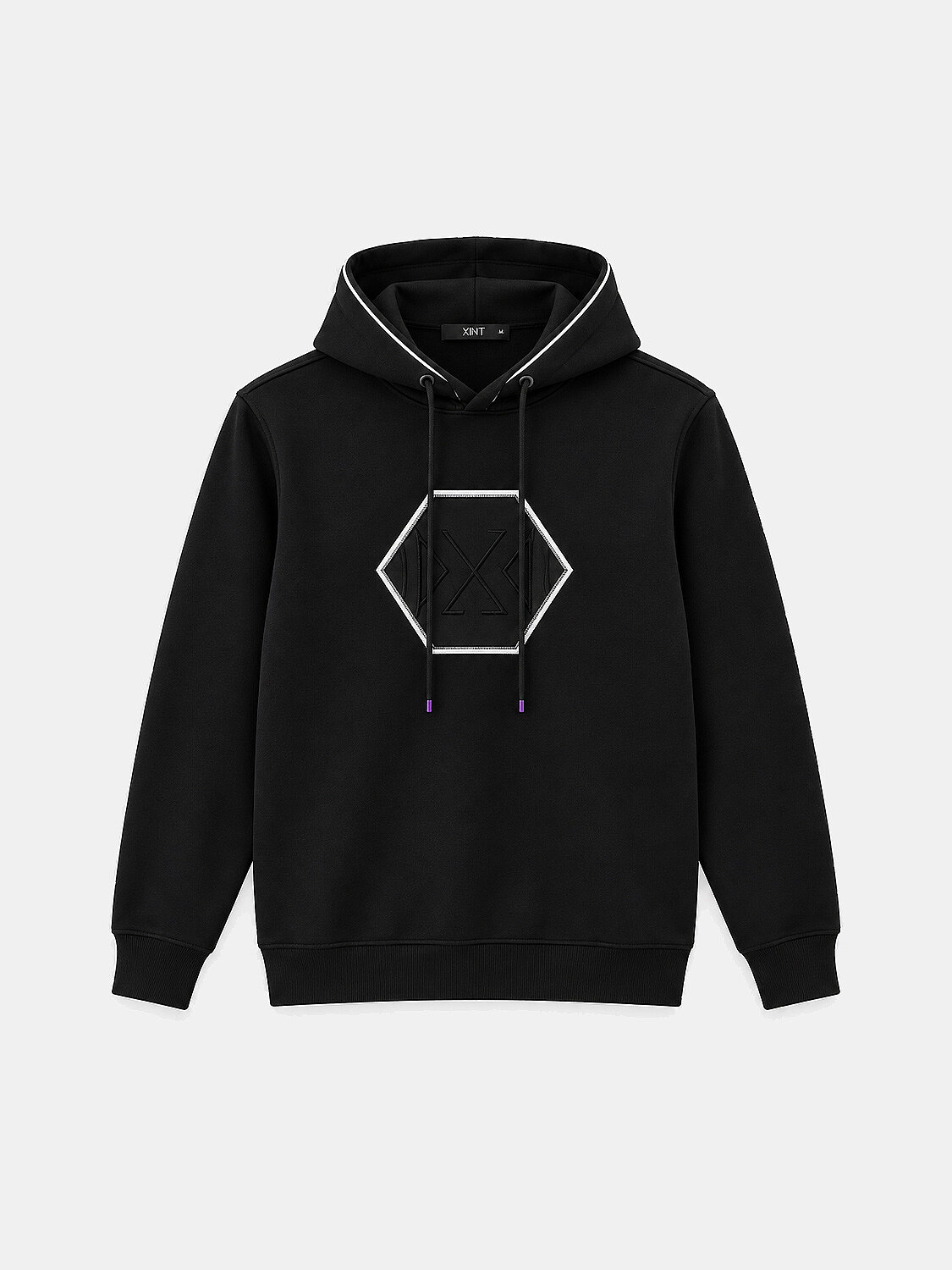 Siyah Regular Fit Kapüşonlu Pamuklu Sweatshirt - 1